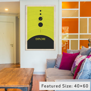 "Solar System (Minimal)" by Jazzberry Blue, 18x12x1.5