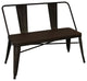 Rooney Antiqued Metal and Wood Dining Bench