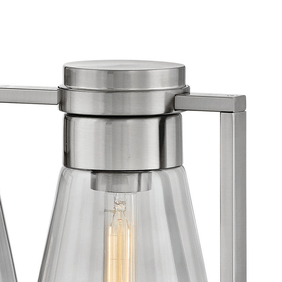 Hinkley Refinery Six Light Linear, Brushed Nickel With Smoked Glass