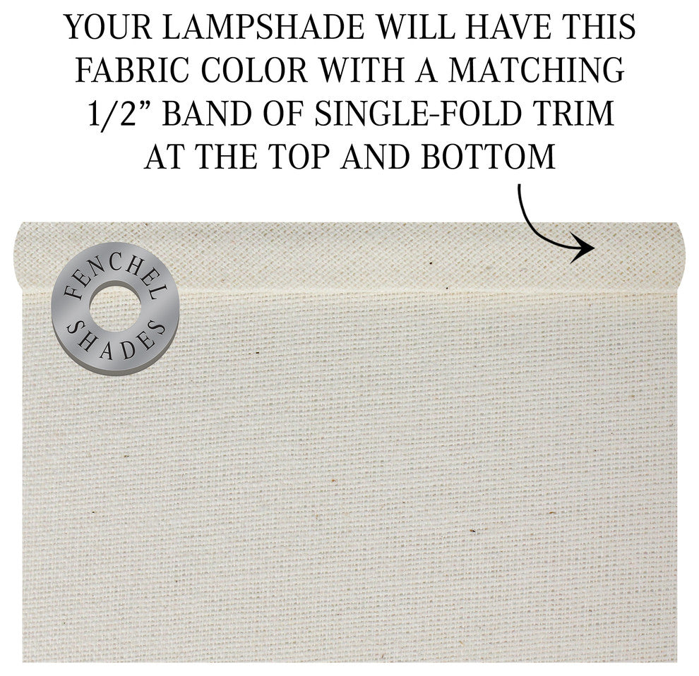 Fenchel Shades 14"x14"x12" Spider Attachment Drum Lamp Shade, Linen Beige