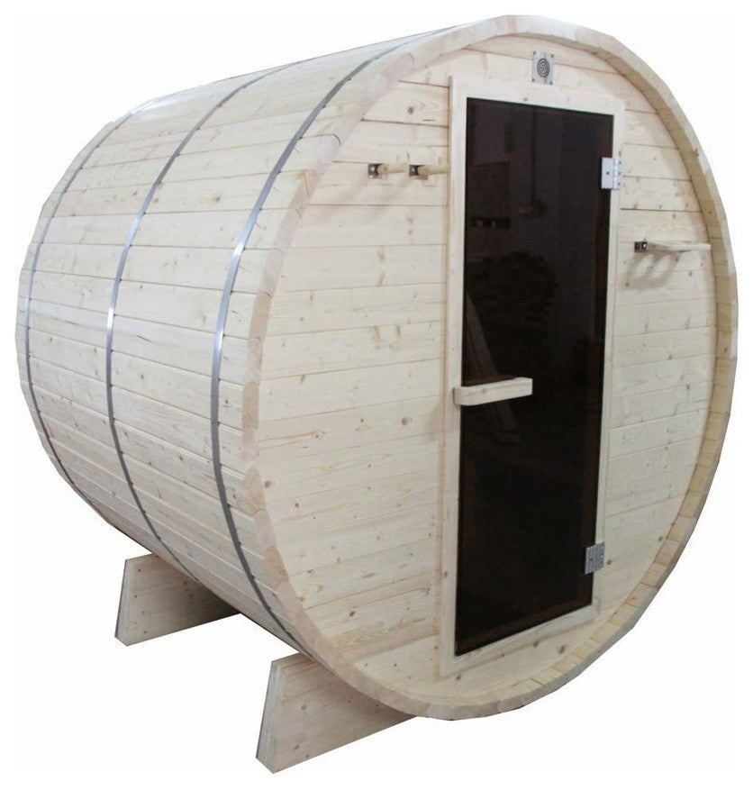 Aleko 4 Person Pine Sauna With ETL Electrical Heater