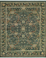 Pak-Persian Cingeswi Black/Green Rug, 8'0x10'2