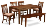 6, -Piece Dining Table With Bench Set, Table And 4 Dining Chairs And Bench