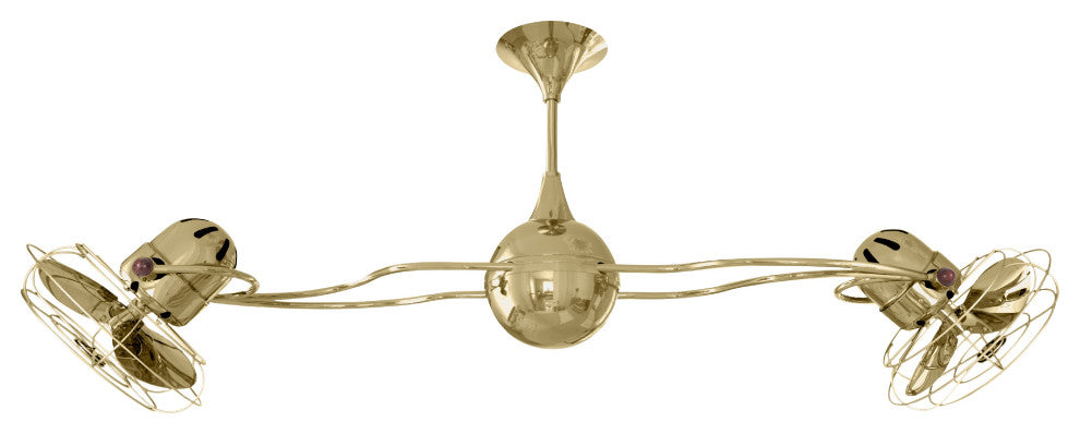 Italo Ventania Rotational Ceiling Fan, Polished Brass