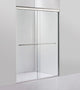76"Hx60"W Framed Sliding Shower Door, Chrome