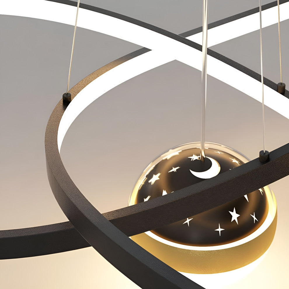 Impruneta | Modern Beautiful LED Hanging Chandelier for Living Room, Gold, Dia19.7xh5.1", Three Colors No Remote