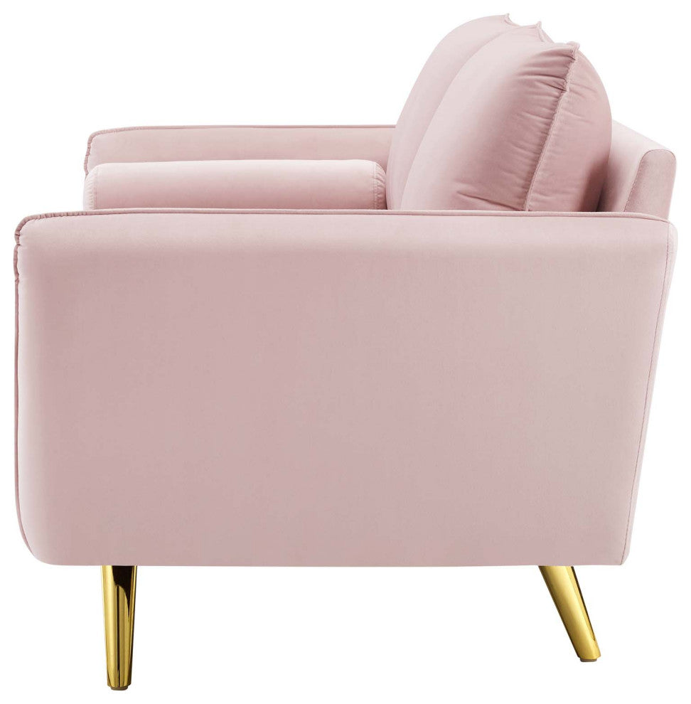 Sofa, Velvet, Pink, Modern, Living Lounge Room Hotel Lobby Hospitality