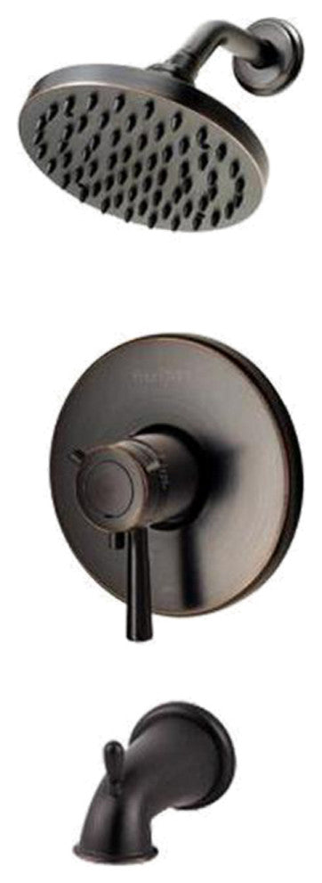 Thermostatic 1-Handle Tub and Shower Trim, Tuscan Bronze