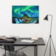 Winter Mountain Northern Lights Landscape Photo Canvas Wall Art Prints, 24" X 36"