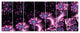 Purple Radiance of Starry Sky, Abstract Wall Art Canvas, 83"x32", 7 Panels