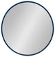 Travis Round Wood Accent Wall Mirror