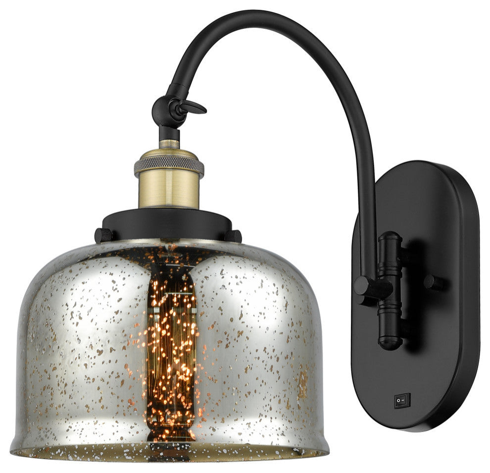 Bell Sconce, Black Antique Brass, Silver Plated Mercury, Silver Plated Mercury