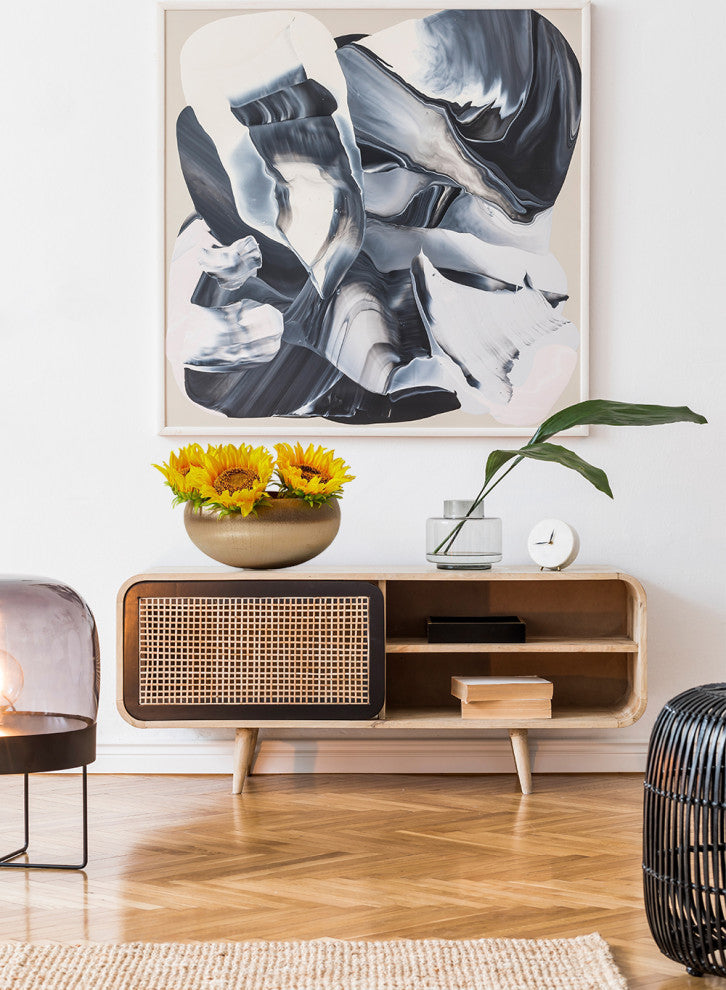 Gold-Brushed Textured Aluminum Decorative Bowl, 4"x8"