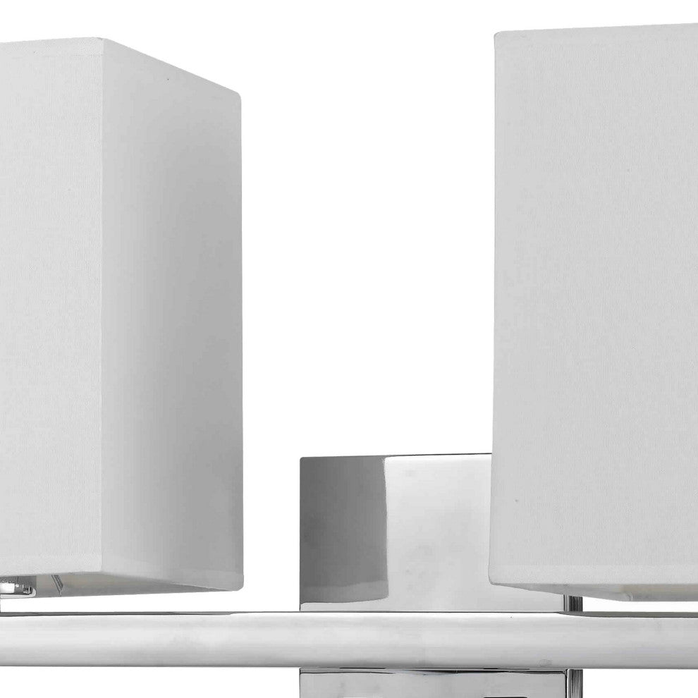 Benzara BM224640 2 Square Wall Lamp with Conjoined Metal Tubular Support