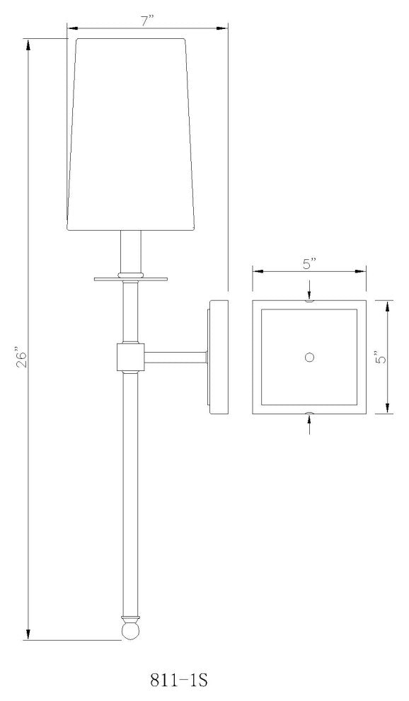 Z-Lite 811-1S Camila 26" Tall Wall Sconce - Brushed Nickel