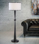 The DIONE Modern Metal Floor Lamp, Black Gunmetal, 62"