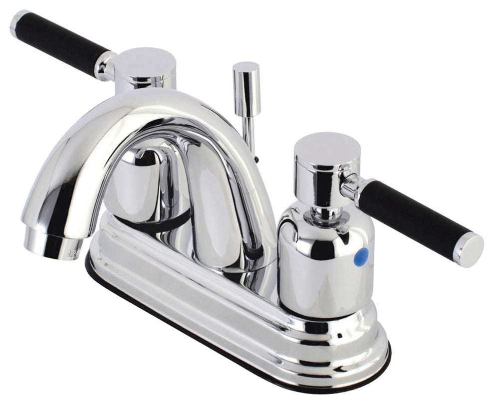 4" Centerset Bathroom Faucet WithRetail Pop-Up, Polished Chrome