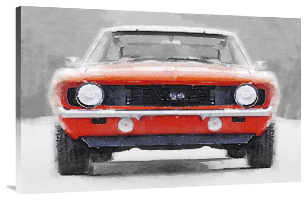 "1968 Chevy Camaro SS Watercolor" Fine Art Print