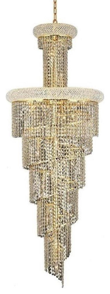 Elegant Lighting Spiral 22" 22 Light Royal Crystal Chandelier