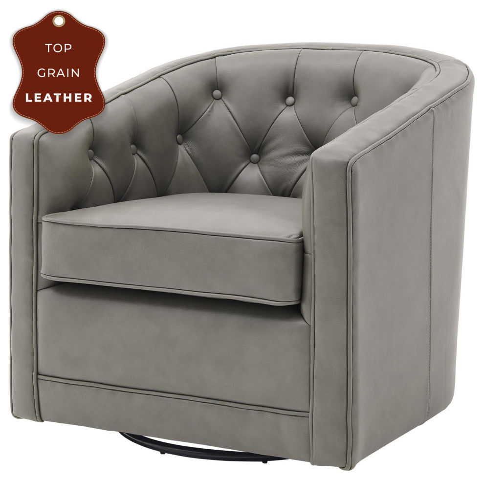 Walsh Swivel Accent Arm Chair, Garrett Gray