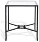 Safavieh Couture Tauri Metal Square Accent Table, Black/Clear