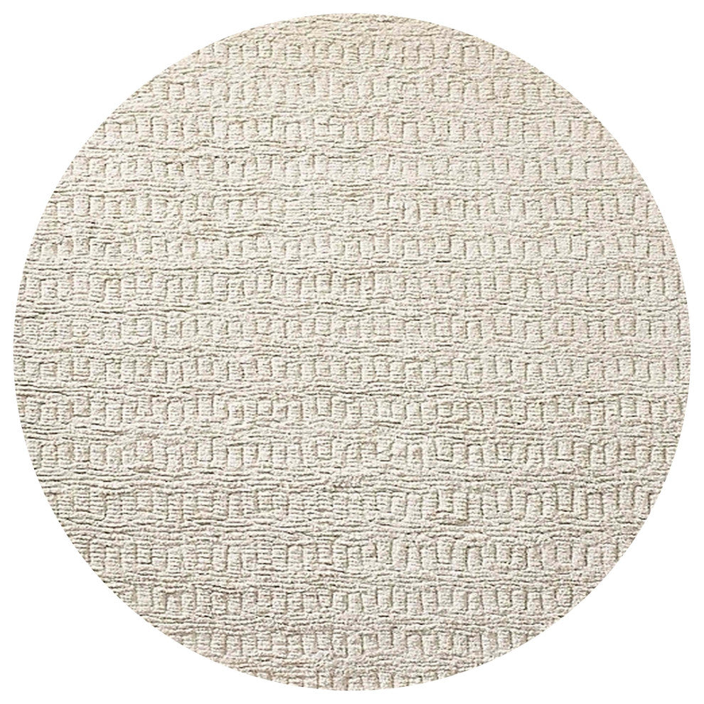 Ahgly Company Indoor Round Mid-Century Modern Area Rugs, 7' Round