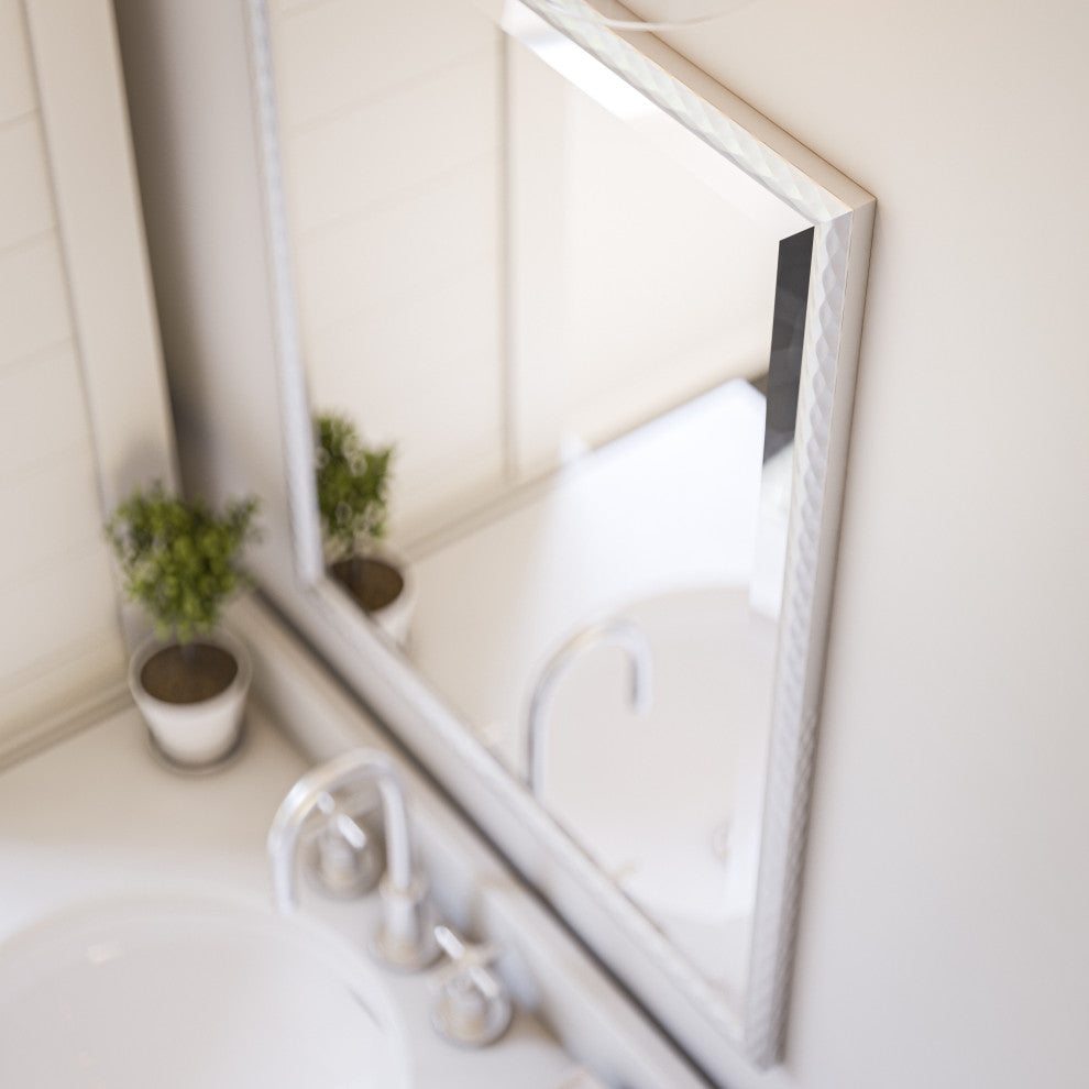 Kenroy 60559SIL Mirror, Judy Collection, Brushed Silver Finish