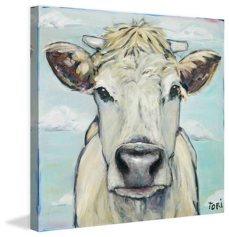 "When Cows Fly" Painting Print on Canvas by Tori Campisi