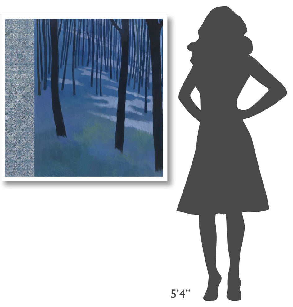 "Blue Path to the Edge of the Woods" Paper Print by Kathrine Lovell, 38"x38"