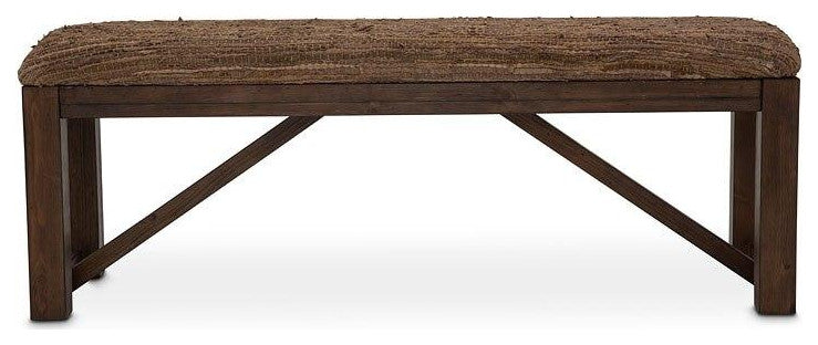 Aico Amini Carrollton Bench in Rustic Ranch