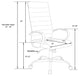 Mid-Back Leather Office Chair Adjustable Height Swivel  Conference Chair, Gray