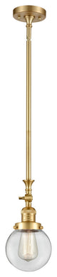 Beacon Mini Pendant, Satin Gold, Clear