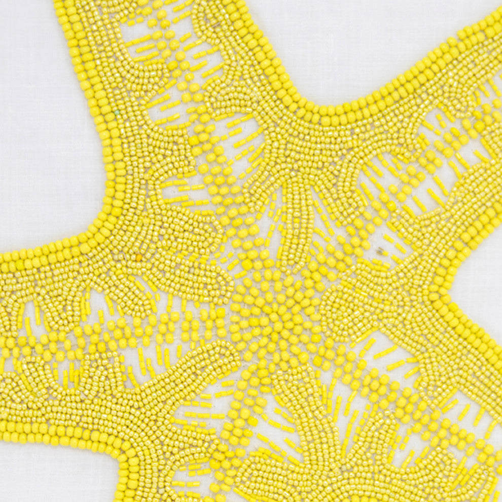 Yellow Decorative Pillow Covers 24"x24" Cotton, Yellow Starfish
