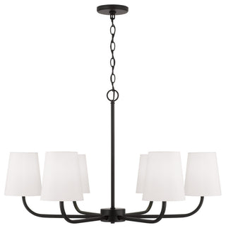 Brody Six Light Chandelier in Matte Black