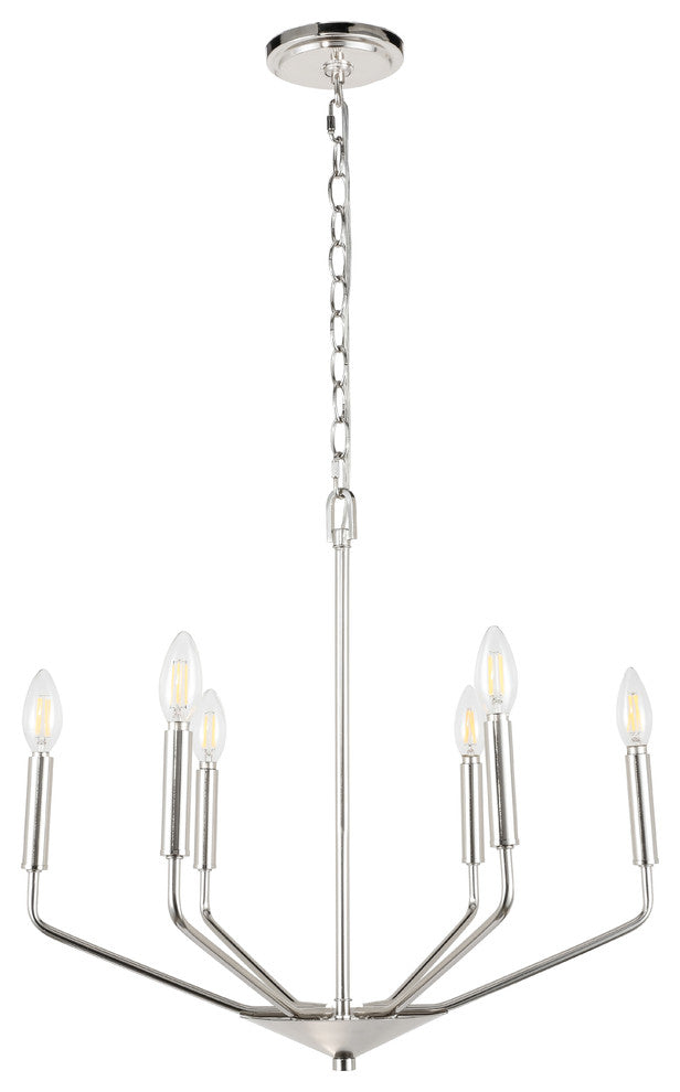 Chrome Finish 6-Light Pendant