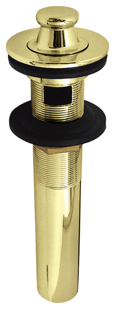 Fauceture Lift and Turn Sink Drain With Overflow, Polished Brass