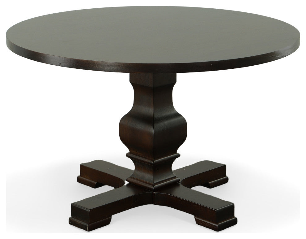 Regency Round Pedestal Table, Espresso