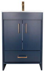 Skylar 24" Single Sink Freestanding Bathroom Vanity Set, Matte Blue