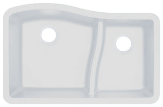 Transolid Aversa SilQ Granite 32-in. Undermount Kitchen Sink within White