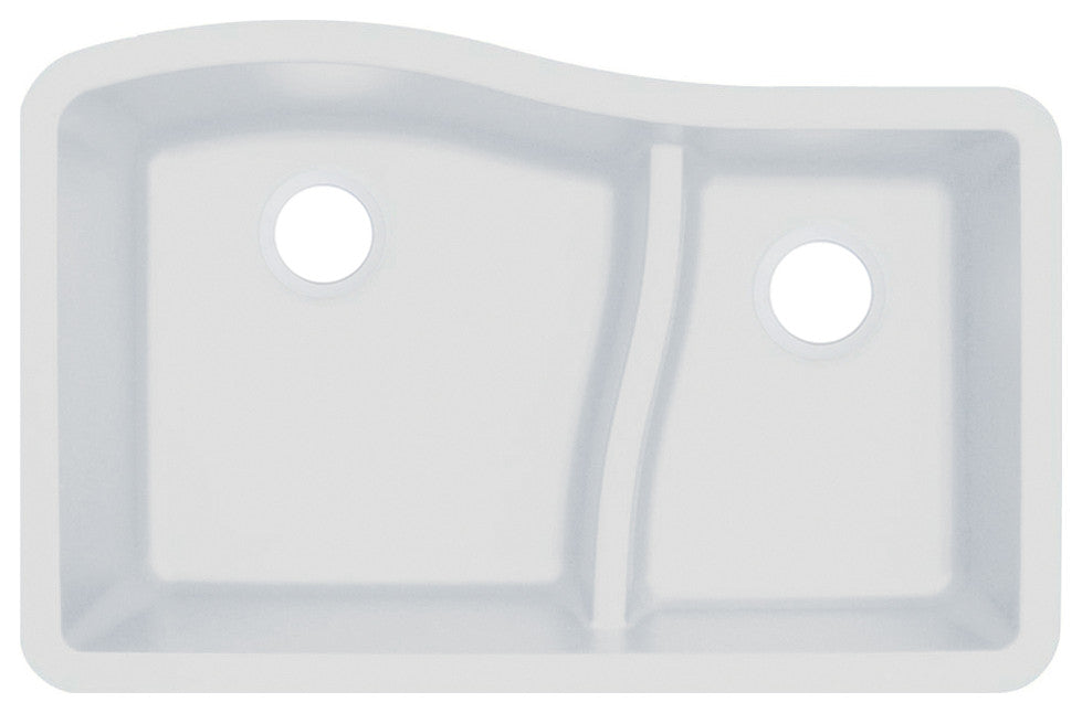 Transolid Aversa SilQ Granite 32-in. Undermount Kitchen Sink within White