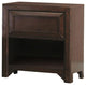 Wooden Nightstand With One Drawer and Storage, Maple Oak