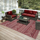 Indoor/Outdoor Sedona SN14 Paprika Machine Washable 3' x 5' Rug
