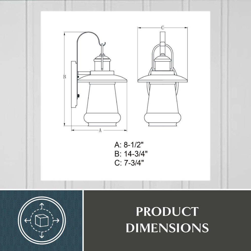 Bridgeport Motion Sensor Dusk to Dawn Outdoor Wall Light Oil Rubbed Bronze