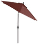 9'' Bronze Collar Tilt Crank Aluminum Umbrella, Terrace Adobe Olefin