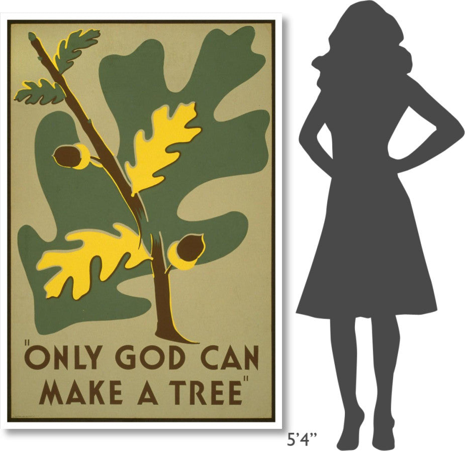"Only God Can Make a Tree, 1938" Paper Print by Stanley Thomas Clough, 42"x62"