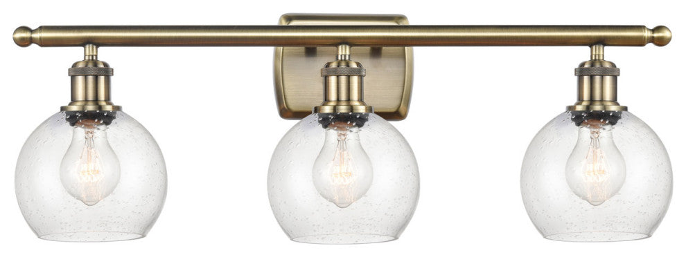 Innovations 516-3W-AB-G124-6 3 Light Bath Vanity Light, Antique Brass