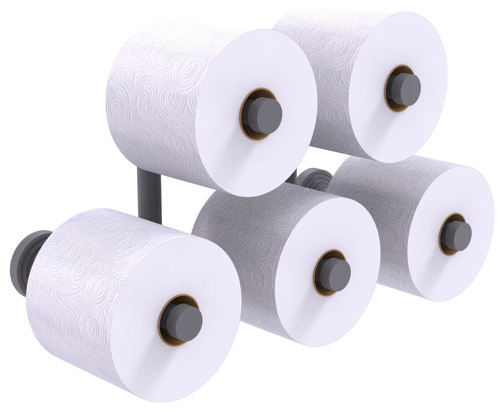 Waverly Place 5 Roll Reserve Roll Toilet Paper Holder, Matte White