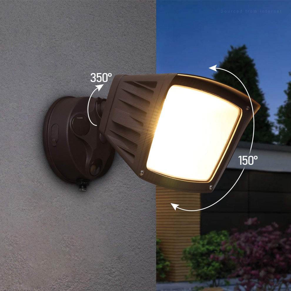 4 Pack LED 3CCT Security Spotlight Dusk to Dawn 3000K/4000K/5000K Selectable