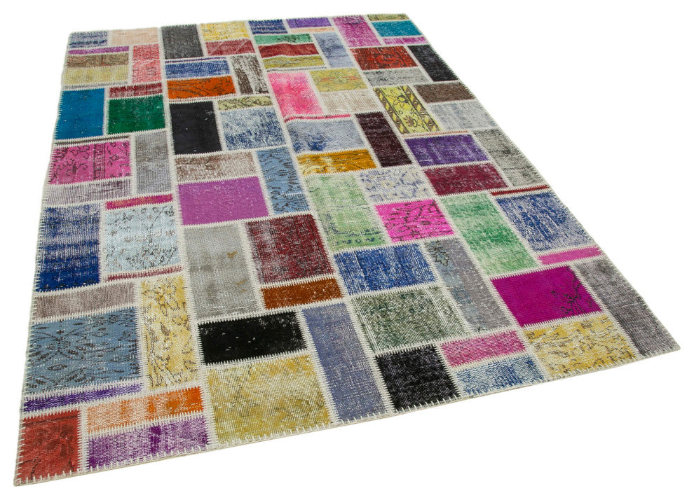Rug N Carpet - Handmade Oriental 5' 8" x 7' 10" Vintage Patchwork Area Rug