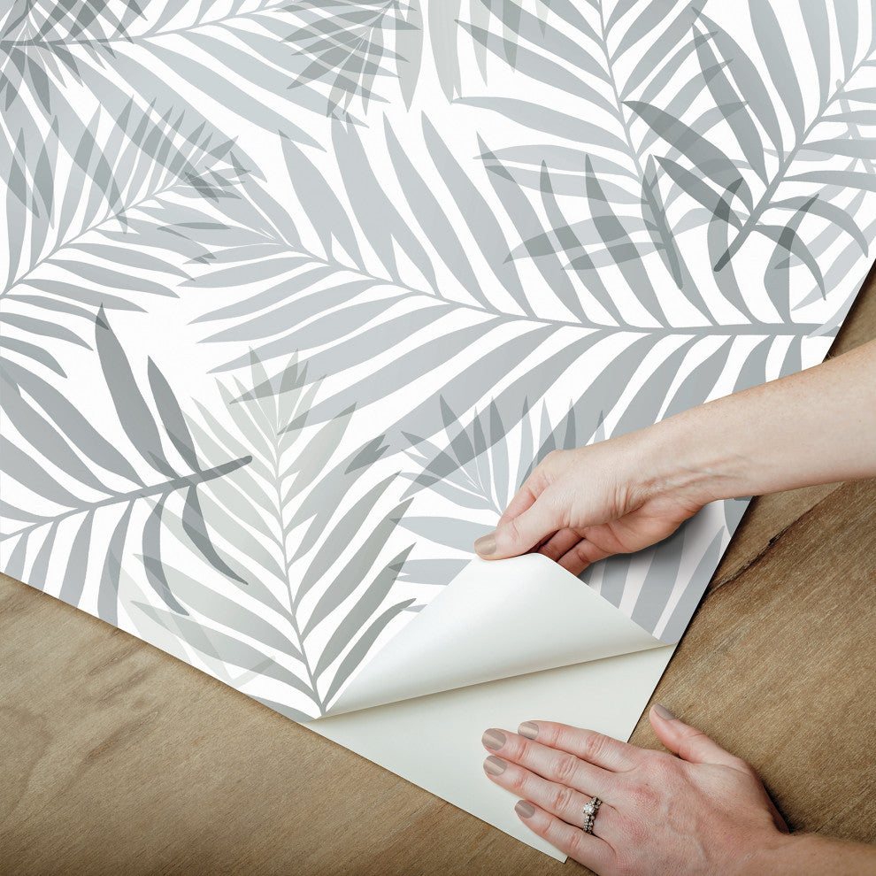 Grey Tropical Vibe Peel & Stick Wallpaper